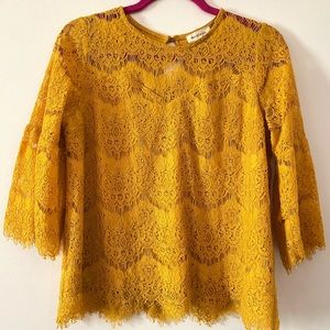 3/4 sleeve lace blouse